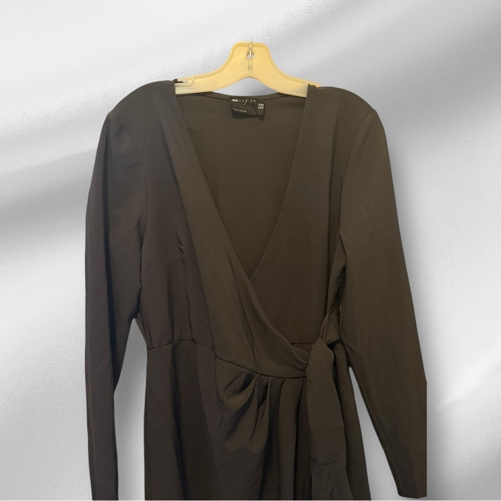 ASOS Design Black Wrap Dress - Picture 2 of 7